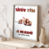 Tátův Tým Ruce Až 5 Dětí Plakát